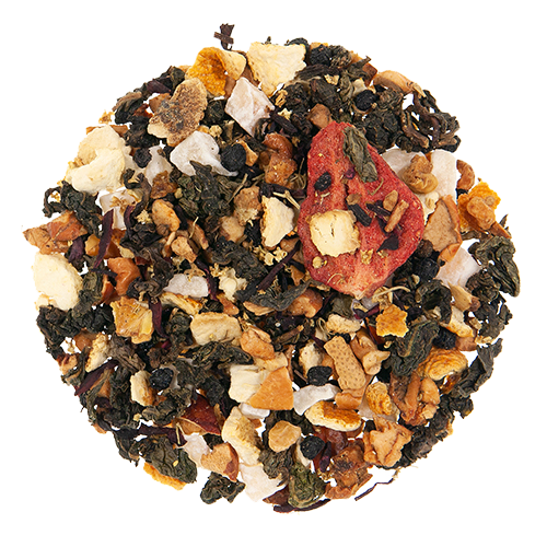 loose leaf oolong tea with fruit and herbs