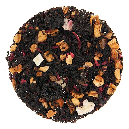 loose leaf black tea with herbs and fruit
