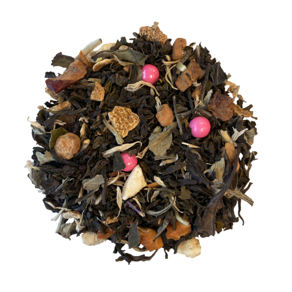 Loose leaf tea with candy